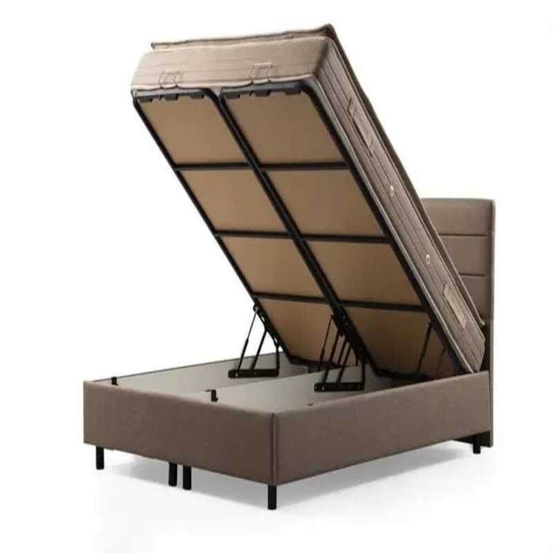 CHAMBRE A COUCHER 6BATTANTS 4PIECES BLANC-DORE COOL
