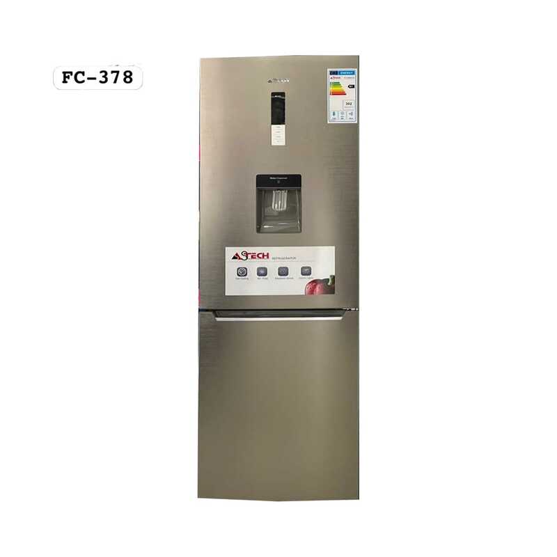 REFRIGERATEUR ASTECH COMBINE 3TIROIRS 322LITRES NO FROST AVEC FONTAINE SILVER FC378INO-OG
