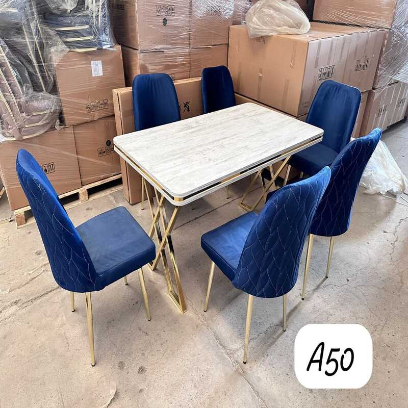 TABLE A MANGER 6PLACES 80X140 METAL NOIR A50