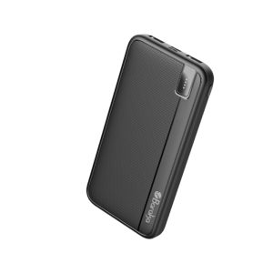 Power Bank 10000mAh Noir Avec 1 Entrée Micro/Type-C Et 2 Sorties USB