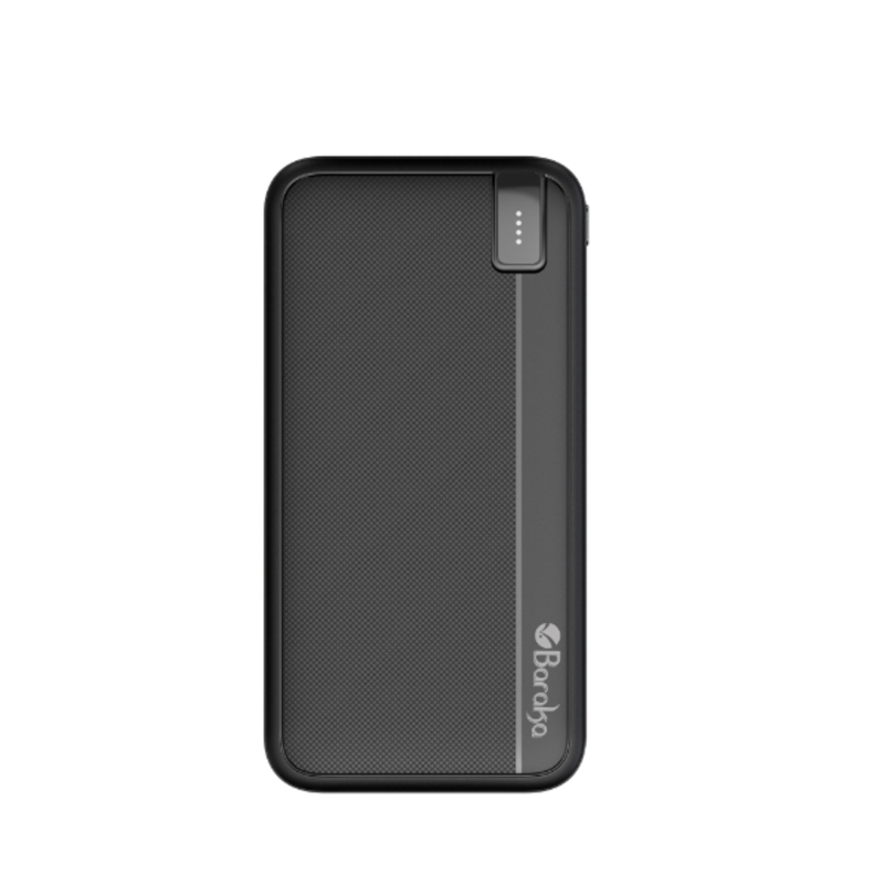 Power Bank 10000mAh Noir Avec 1 Entrée Micro/Type-C Et 2 Sorties USB