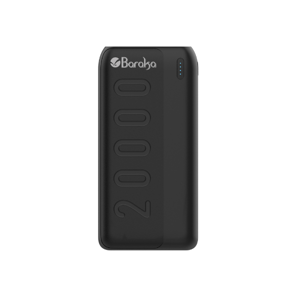 Power Bank 20000mAh Noir Avec 1 Entrée Micro/Type-C Et 2 Sorties USB – Image 2