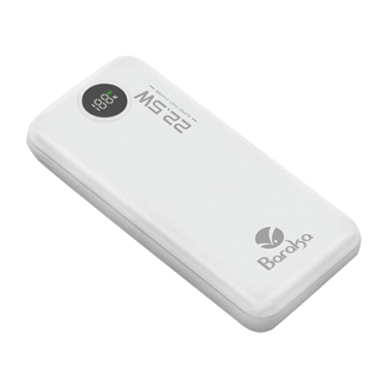 Power Bank 10000mAh Blanc Avec 1 Entrée Micro/Type-C Et 1 Sortie Type-C + 2 Sorties USB