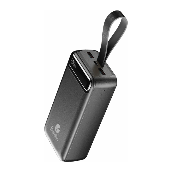 Power Bank 30000mAh Noir Avec 1 Entrée Micro/Type-C Et 2 Sorties USB – Image 4