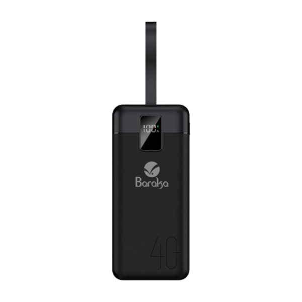 Power Bank 40000mAh Noir Avec 1 Entrée Micro/Type-C Et 2 Sorties USB – Image 3