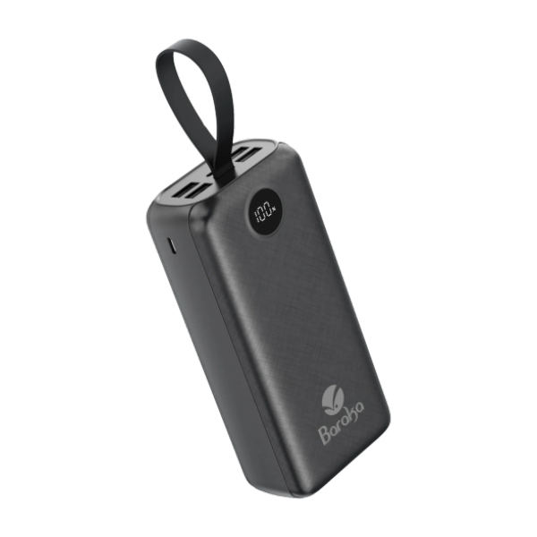 Power Bank 30000mAh Noir Avec 1 Entrée Micro/Type-C Et 4 Sorties USB – Image 2