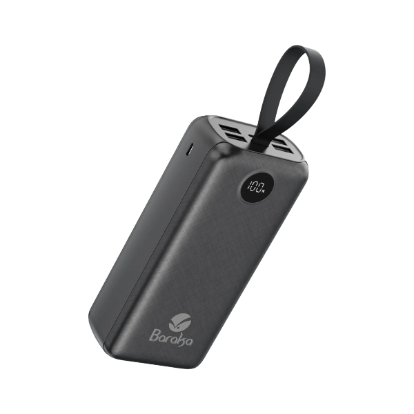 Power Bank 30000mAh Noir Avec 1 Entrée Micro/Type-C Et 4 Sorties USB – Image 4
