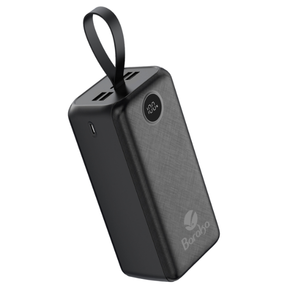 Power Bank 40000mAh Noir Avec 1 Entrée Micro/Type-C Et 4 Sorties USB – Image 2