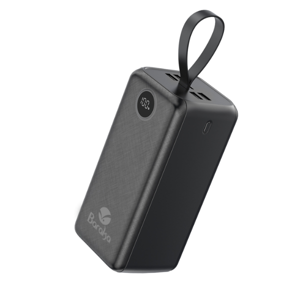Power Bank 50000mAh Noir Avec 1 Entrée Micro/Type-C Et 4 Sorties USB – Image 3