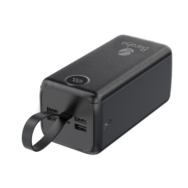 Power Bank 50000mAh Noir Avec 1 Entrée Micro/Type-C Et 4 Sorties USB – Image 4