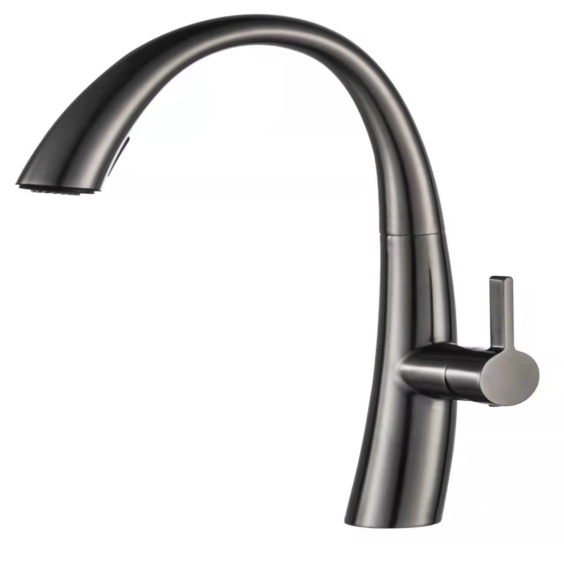 Robinet cuisine monocommande extractible en inox CLK-509GA