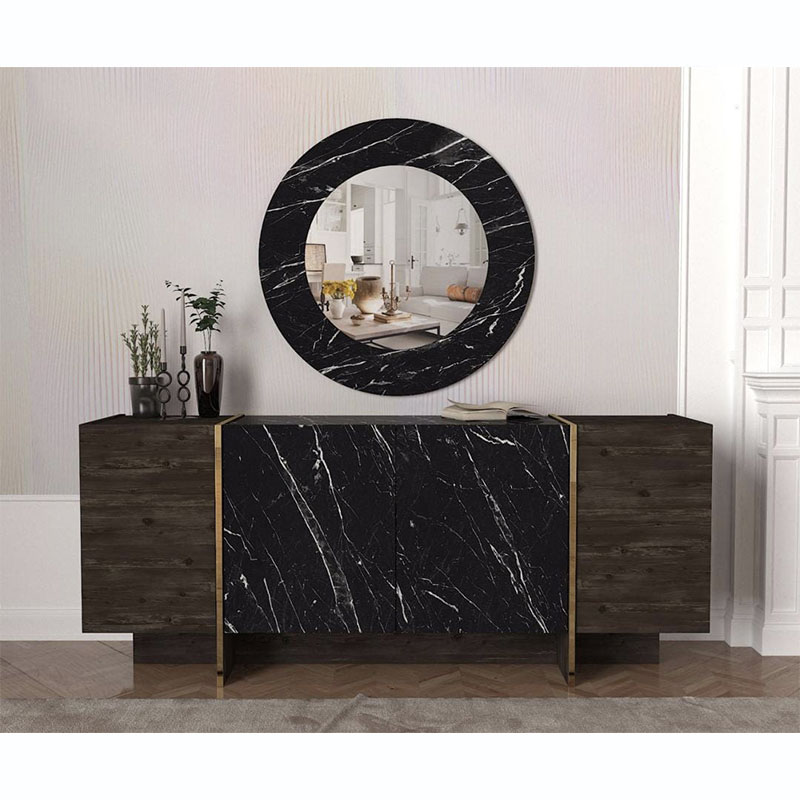 TABLE CONSOLE VEYRON MIRROIR NOIR C805