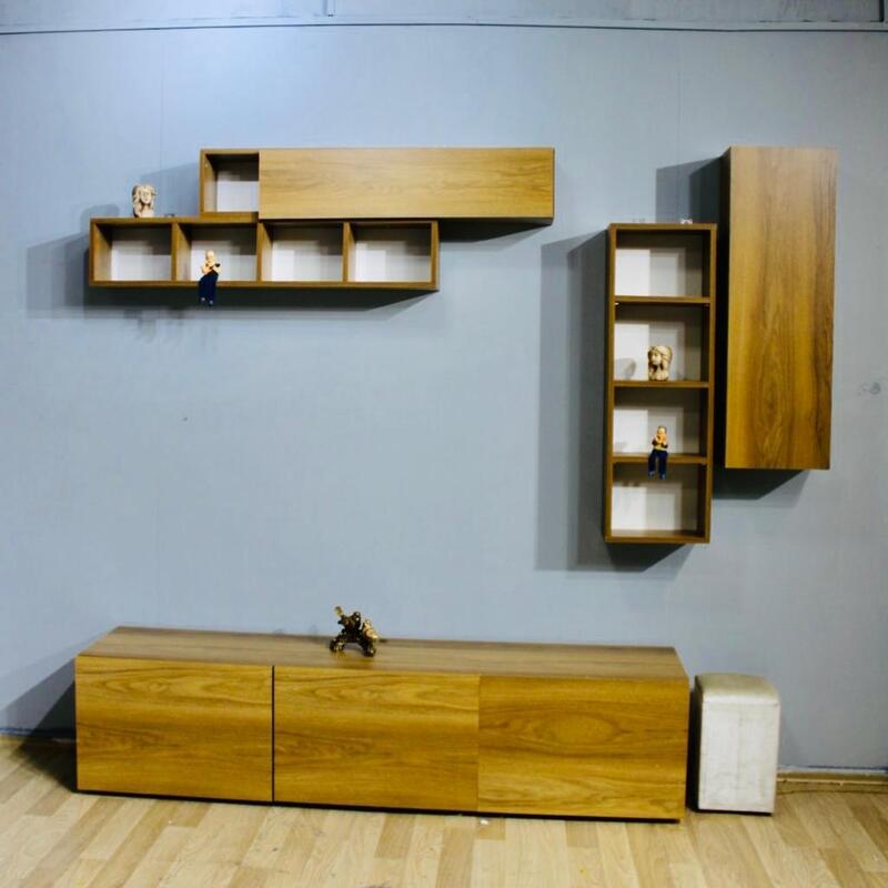 TABLE TELEVISEUR AYCA TV UNITESI AKSESUAR MARRON 10