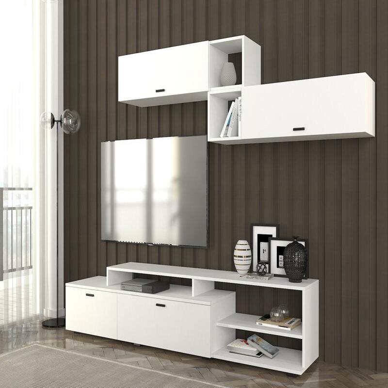 TABLE TELEVISEUR GRIL TV UNIT WHITE T727-BLA