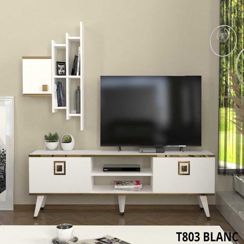 TABLE TELEVISEUR KORNELYA UNIT WHITE T803
