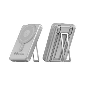 Power Bank 10000mAh Gris Avec 1 Entrée Type-C Et 1 Sortie Type-C + 2 Sorties Cable Lightning & Type-C + Sans Fil Téléphone & Montre