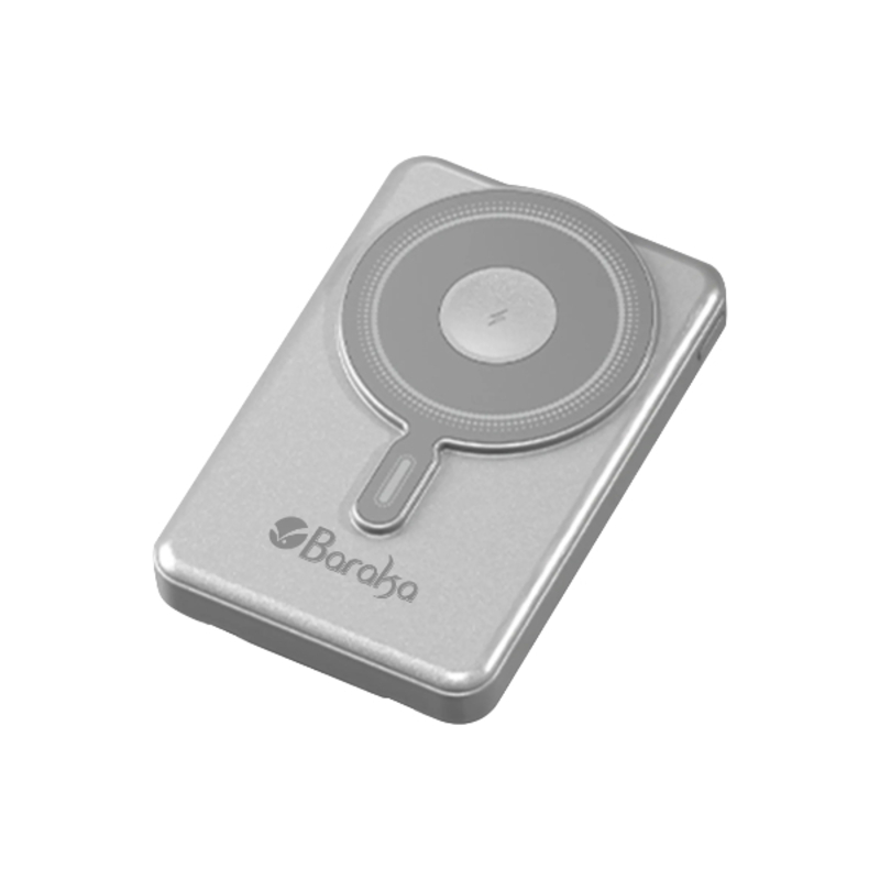 Power Bank 10000mAh Gris Avec 1 Entrée Type-C Et 1 Sortie Type-C + 2 Sorties Cable Lightning & Type-C + Sans Fil Téléphone & Montre