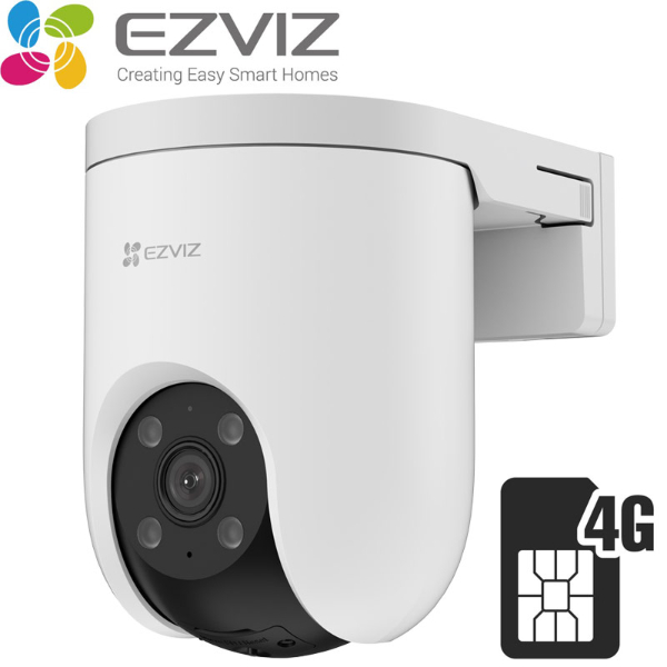 EZVIZ - Caméra IP Wi-Fi d'extérieur panoramique et inclinable 4G 3MP 2K Jour/Nuit 360°