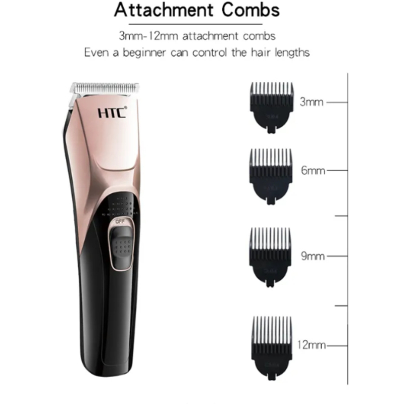 Tondeuse à cheveux électrique étanche pour hommes, kit de tondeuse à barbe, chargement USB HTC 228