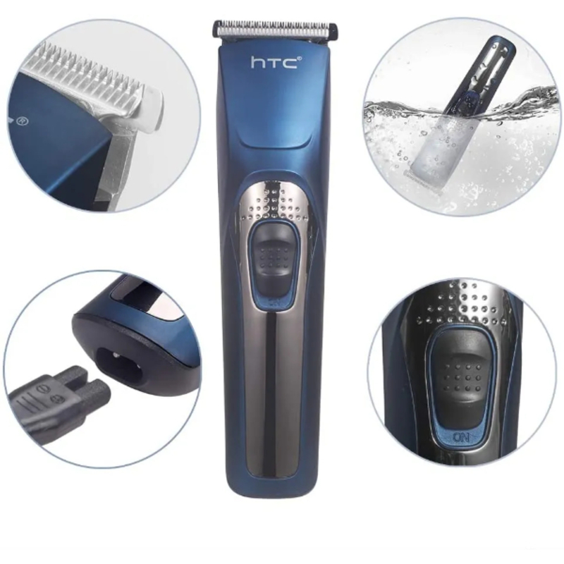 Tondeuse à cheveux électrique étanche pour hommes, kit de tondeuse à barbe, chargement USB HTC 228C