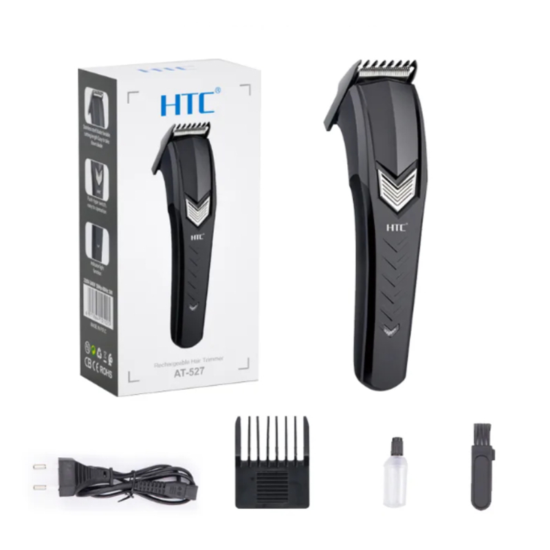 Tondeuse à barbe électrique professionnelle, rasoir à barbe HTC AT-527