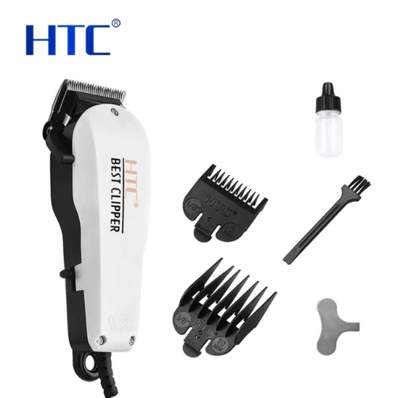 Tondeuse à Cheveux pour couper les cheveux, protection des couteaux, facile à utiliser et à nettoyer, accessoires de barbier confortables, HTC CT-102