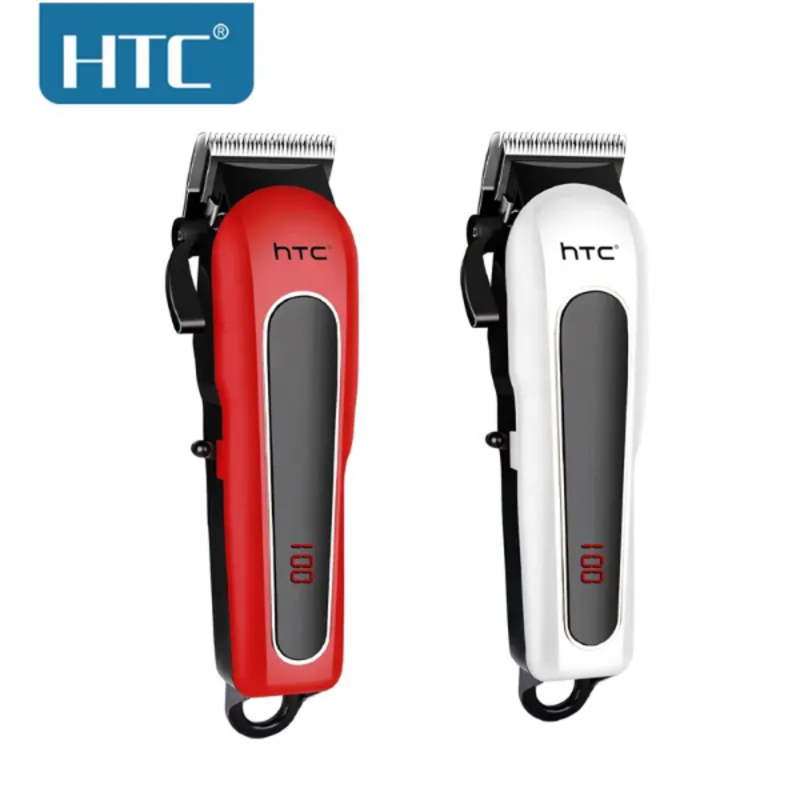 Tondeuse à cheveux Rechargeable, rasoir électrique professionnel pour hommes, coupe de cheveux, barbier HTC CT-8089