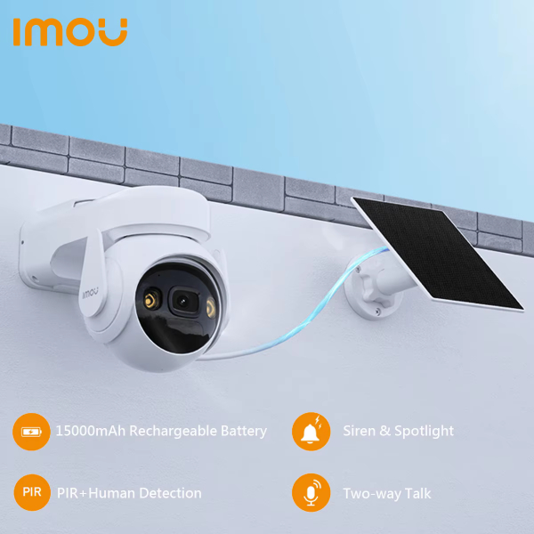 Imou - Caméra IP extérieur WiFi Cell PT 2K 3MP - IPC-K9EP-3TOWE – Image 7