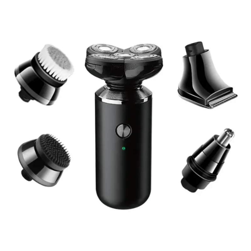 Tondeuse Et Rasoir Electrique Rechargeable Pour Hommes, 5 en 1, Pour Barbe, nez, poils, nettoyant pour le visage KM-1004