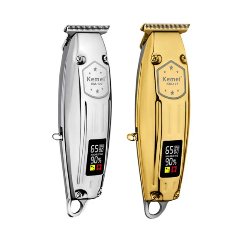 Tondeuse à Cheveux Rechargeable, Machine Pour Couper Les Cheveux, Corps En Métal, LCD, Puissante Batterie 1200mA KM-127