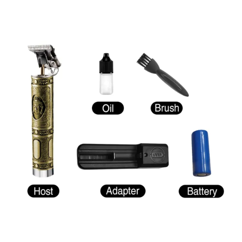 Tondeuse à Cheveux Professionnelle en Métal, Avec Chargeur USB, pour Barbe et Tête de Bouddha KEMEI KM-1974A