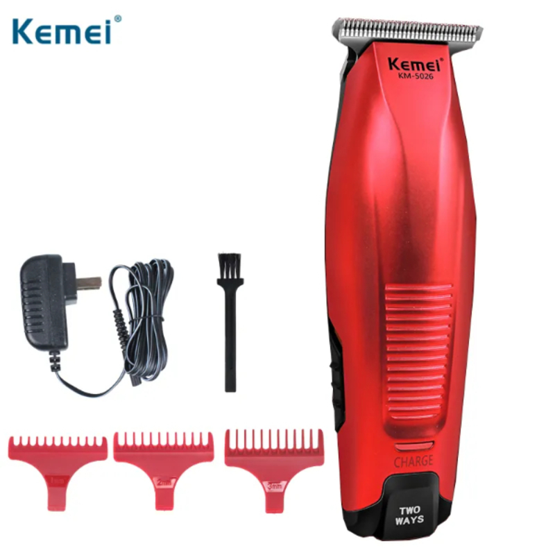 Tondeuse à Cheveux Professionnelle Rechargeable sans fil, 0mm, pour chauve, modélisation de précision, coupe de cheveux à faire soi-même KEMEI KM-5026