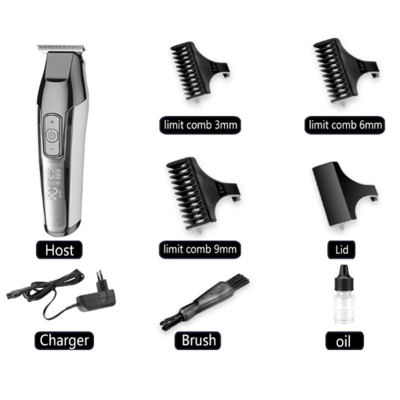 Tondeuse à cheveux Kemei Rechargeable, rasoir professionnel pour hommes KM-5027