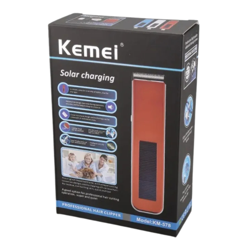 TONDEUSE A CHEVEUX ET BARBE SOLAIR RECHARGEABLE POUR HOMMES KEMEI KM-578