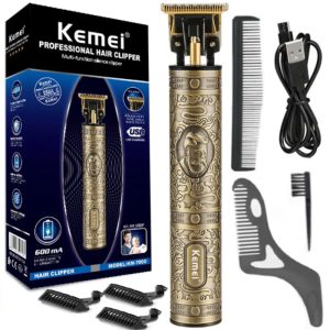 Tondeuse À Cheveux pour Hommes Rétro Bouddha Sans Fil Bord Électrique Machine De Coupe De Cheveux KEMEI KM-700D