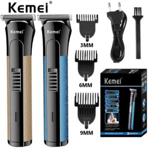 Tondeuse à Cheveux Electrique Professionnelle Pour Hommes, Rasoir Rechargeable Sans Fil Pour Barbe Et Coupe De Cheveux KEMEI KM-724