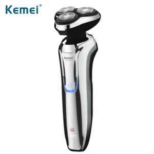 Rasoir Electrique Pour Hommes, USB, 3 Lames Flottantes, 3D, Lavable, Tondeuse, Epilation Rechargeable KEMEI KM-7935