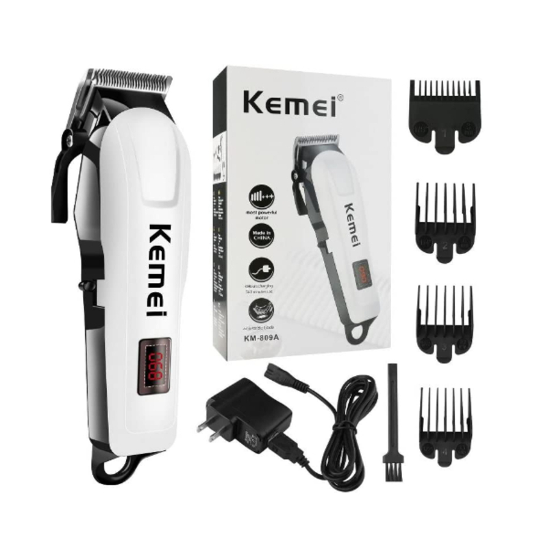 Tondeuse à cheveux électrique professionnelle rechargeable (multicolore) KEMEI KM-809A