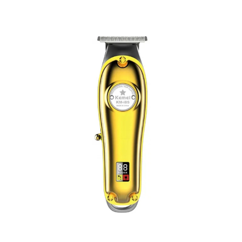 Tondeuse à cheveux, rechargeable USB, huile, tête, gravure, sculpture de cheveux, écran LCD, corps en métal KEMEI km-i8s