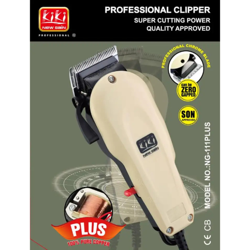Tondeuse à Cheveux Pour Hommes, Barbier Professionnel, moteur AC, Haute Puissance KIKI NEW GAIN NG-111PLUS