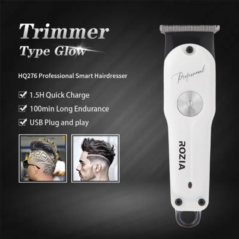 Tondeuses à huile professionnelles de haute qualité pour hommes, tondeuse électrique sans fil rechargeable ROZIA HQ276
