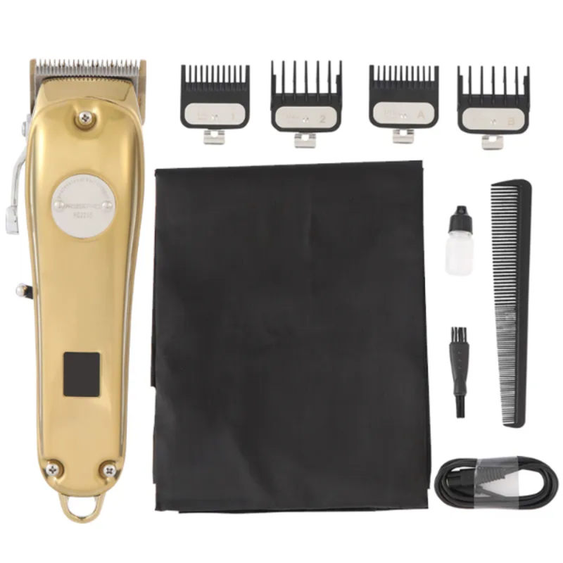Tondeuse à cheveux électrique professionnelle sans fil en acier avec LED d'affichage ROZIA PRO HQ2215