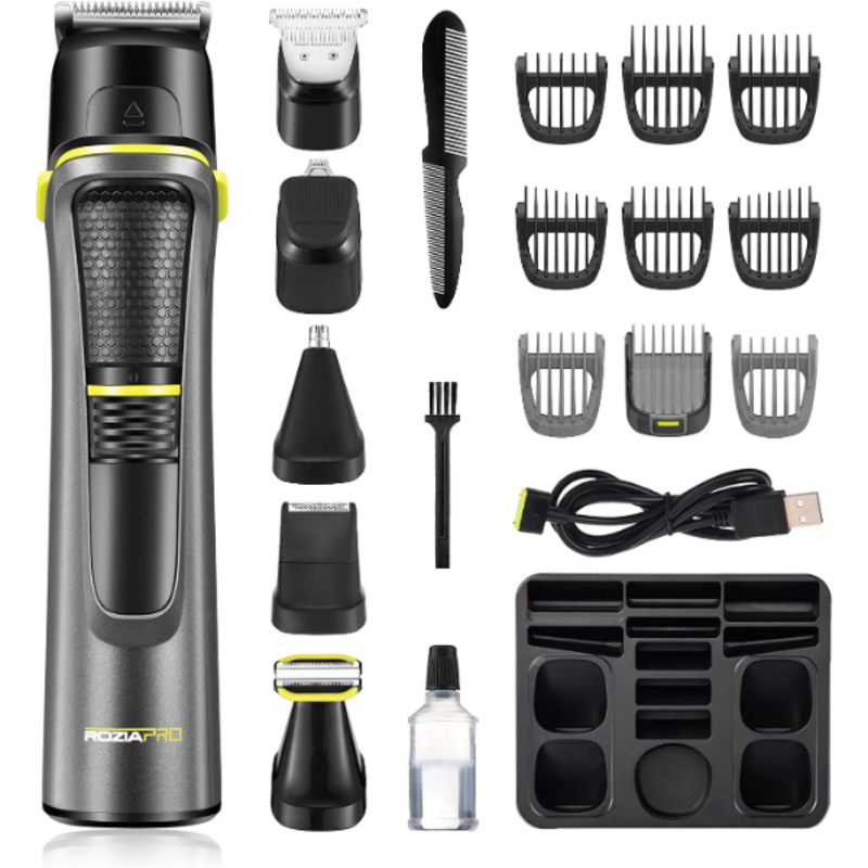 Tondeuse à cheveux électrique professionnelle tout-en-un pour hommes, ensemble de tondeuse à barbe, Kit de toilettage Sans fil ROZIA PRO HQ5950 / 14 IN 1