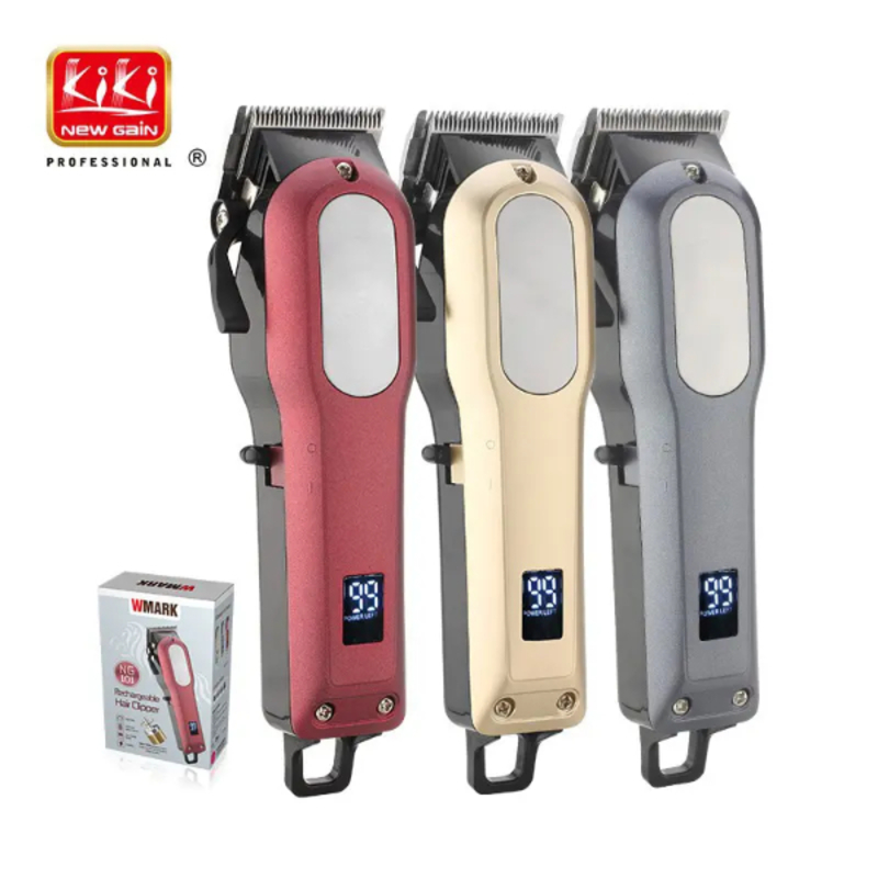 Tondeuse Professionnelle Pour Coupe De Cheveux, Appareil Rechargeable Sans Froid Avec Ecran LCD WMARK NG-101