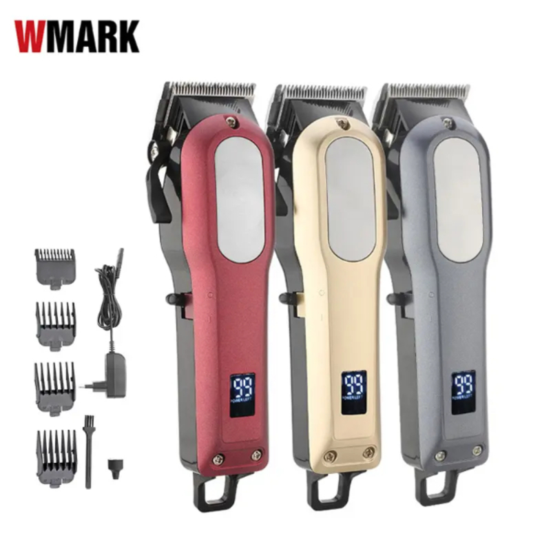 Tondeuse Professionnelle Pour Coupe De Cheveux, Appareil Rechargeable Sans Froid Avec Ecran LCD WMARK NG-101