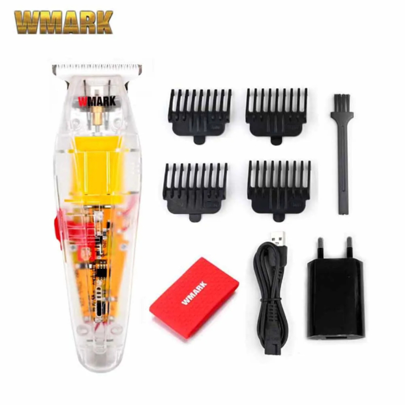 WMARK Nouveau Tondeuse Numérique Transparent Style Tative Tondeuse Rechargeable Professionnelle Clipper 6500 RPM Avec 1400 Batterie
