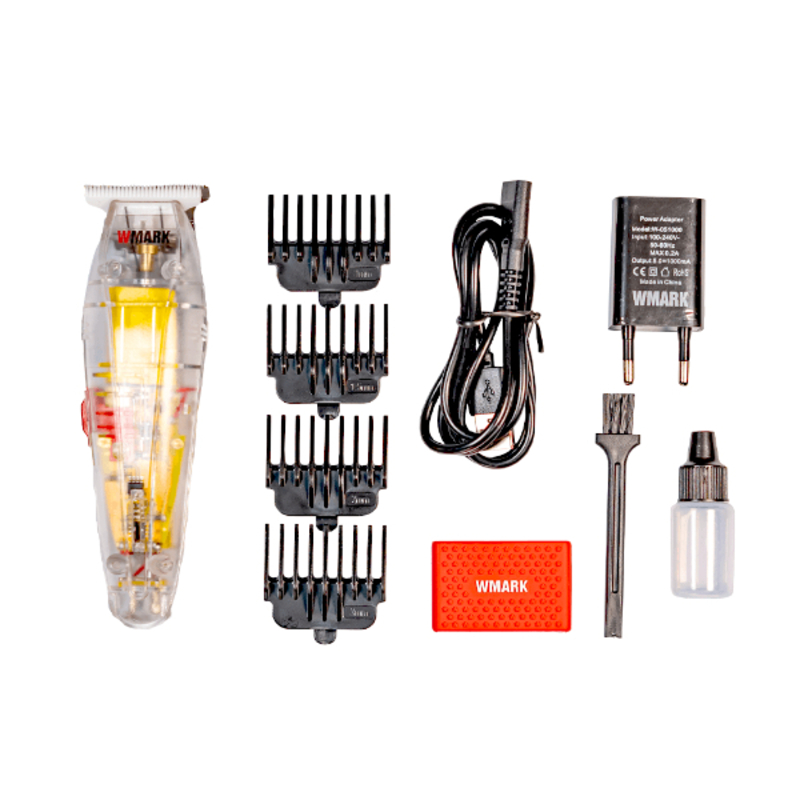 WMARK Nouveau Tondeuse Numérique Transparent Style Tative Tondeuse Rechargeable Professionnelle Clipper 6500 RPM Avec 1400 Batterie