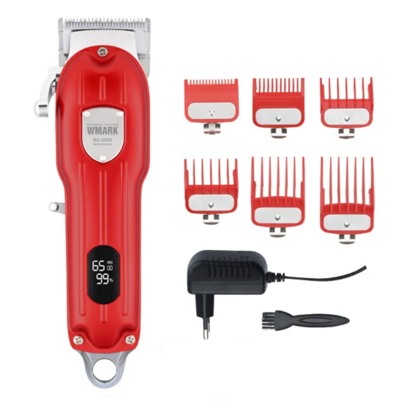 Tondeuse à Cheveux NG-2025, Avec ou Sans Fil En Métal, Avec Ecran LCD, 2500mAh, 6500 RPM, Lame 9CR18