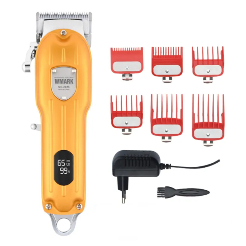 Tondeuse à Cheveux NG-2025, Avec ou Sans Fil En Métal, Avec Ecran LCD, 2500mAh, 6500 RPM, Lame 9CR18