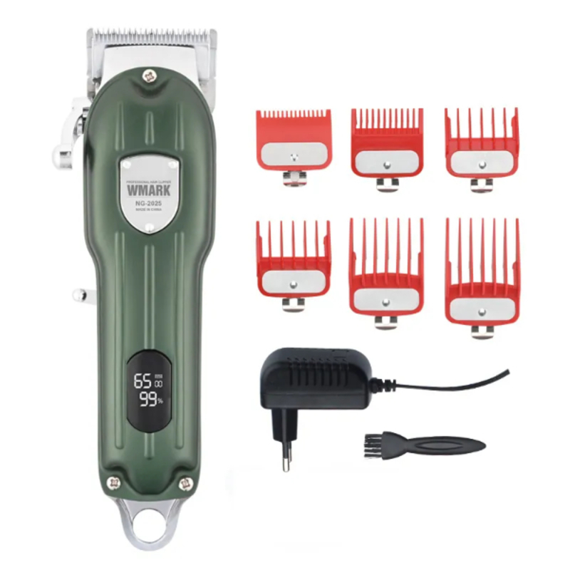 Tondeuse à Cheveux NG-2025, Avec ou Sans Fil En Métal, Avec Ecran LCD, 2500mAh, 6500 RPM, Lame 9CR18
